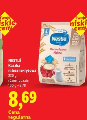 Kaszka mleczno-ryżowa Nestlé promocja w Lidl