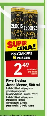 Piwo Złocisz Jasne Mocne 500 ml promocja w Twój Market