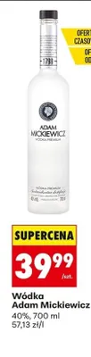 Wódka Adam Mickiewicz 40% promocja w Biedronka