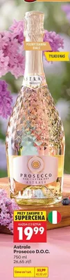 Wino Astrale Prosecco D.O.C. półwytrawne białe promocja w Biedronka