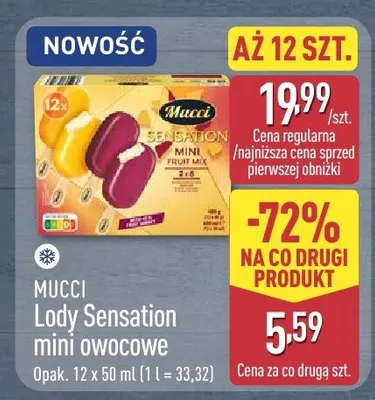 Lody Sensation mini owocowe promocja w Aldi