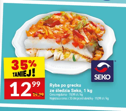 Ryba po grecku ze śledzia Seko promocja w Twój Market