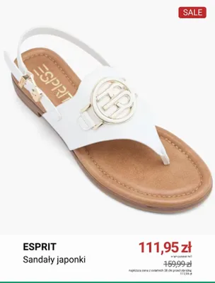 Sandały japonki Esprit promocja w Deichmann