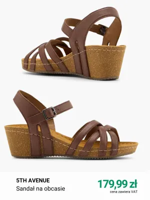 Sandał na obcasie 5th Avenue promocja w Deichmann