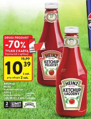 Ketchup heinz wybrane rodzaje promocja w Intermarche