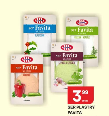 Ser Favita w plastrach ze szpinakiem i czosnkiem promocja w Chorten