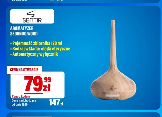 Aromatyzer Segundo Wood Sentir promocja w RTV EURO AGD