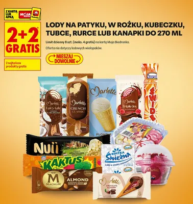 Lody na patyku Koral Świderek Pomarańczowy promocja w Biedronka