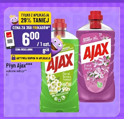 Płyn uniwersalny Ajax Floral Fiesta zielony promocja w POLOmarket