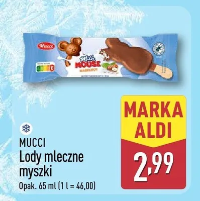 Lody mleczne myszki Mucci promocja w Aldi