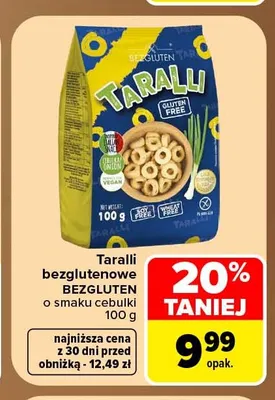 Taralli bezglutenowe o smaku cebulki Bezgluten promocja w Carrefour Market