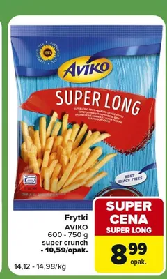 Frytki Aviko Super Long promocja w Carrefour Express