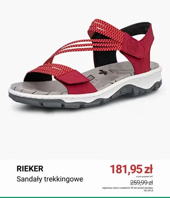 Sandały trekkingowe Rieker promocja w Deichmann