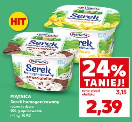 Serek homogenizowany różne rodzaje promocja w Kaufland