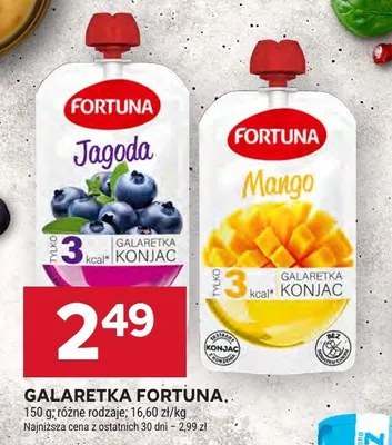 Galaretka Fortuna jagoda promocja w Stokrotka