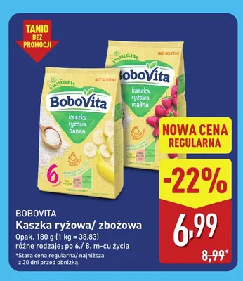 Kaszka ryżowa banan BoboVita promocja w Aldi