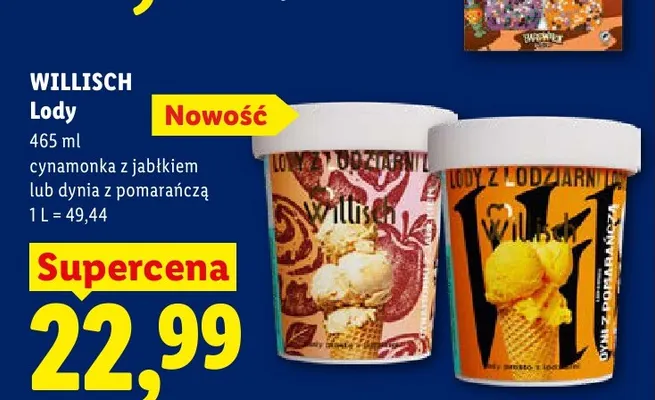 Lody dynia z pomarańczą Willisch promocja w Lidl
