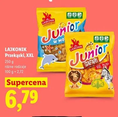 Przekąski XXL Junior w morzu Lajkonik promocja w Lidl