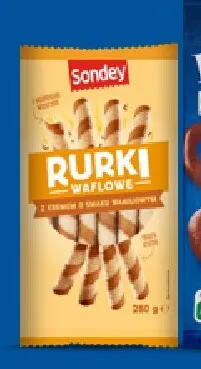 Rurki waflowe z kremem o smaku waniliowym Sondey promocja w Lidl