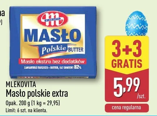 Masło polskie extra promocja w Aldi
