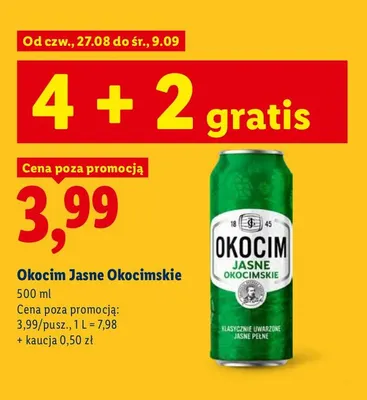 Piwo Okocim Okocimskie promocja w Lidl