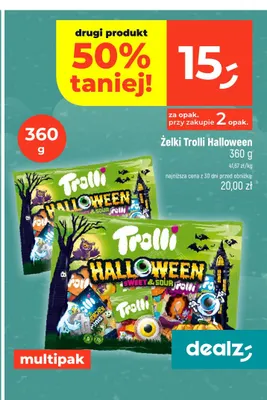 Żelki Trolli Halloween Sweet & Sour promocja w Dealz
