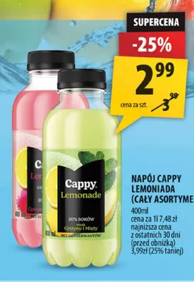 Napój Cappy Lemonade promocja w Arhelan