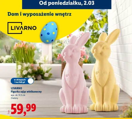 Figurka zając wielkanocny promocja w Lidl
