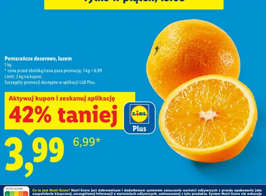 Pomarańcze deserowe, luzem promocja w Lidl