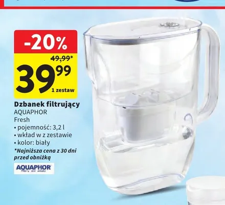 Dzbanek filtrujący Fresh AQUAPHOR 3,2 l promocja w Intermarche