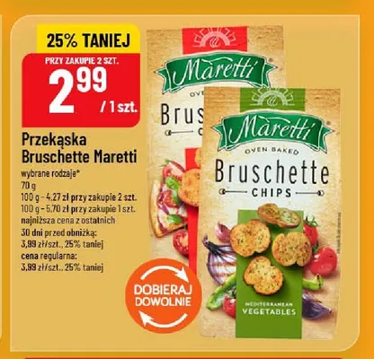 Przekąska Bruschette Maretti Vegetables promocja w POLOmarket