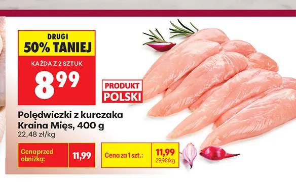 Polędwiczki z kurczaka Kraina Mięs promocja w Biedronka