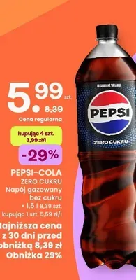 Napój gazowany Pepsi-Cola Zero Cukru promocja w Frisco