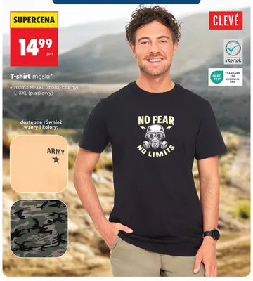 T-shirt męski Clevé promocja w Biedronka