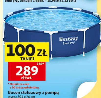 Basen stelażowy z pompą Bestway Steel Pro promocja w Auchan