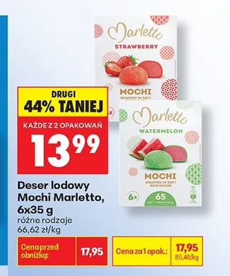 Deser lodowy Mochi Watermelon Marletto 6-pak promocja w Biedronka