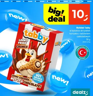 Wafelek w kształcie skrzydełek kurczaka z nadzieniem czekoladowym promocja w Dealz