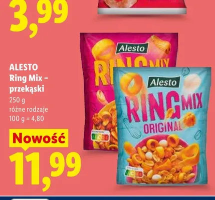 Ring Mix przekąski Alesto promocja w Lidl