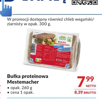 Bułka proteinowa Mestemacher promocja w Makro
