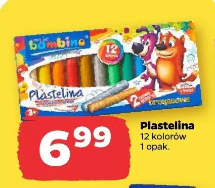 Plastelina Bambino 12 kolorów promocja w Netto