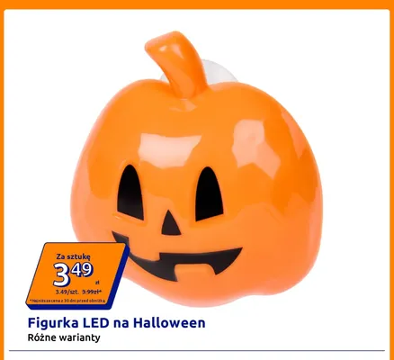 Figurka LED na Halloween promocja w Action