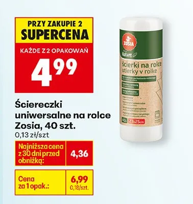 Ściereczki uniwersalne na rolce promocja w Biedronka