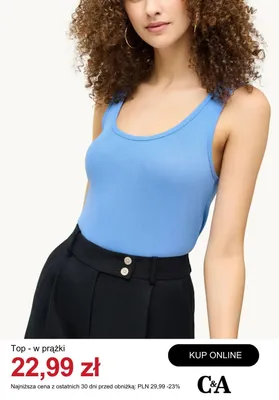 Top damski w prążki C&A promocja w C&A