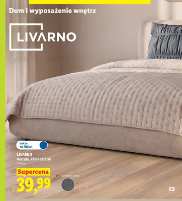 Narzuta Livarno 200x220 cm promocja w Lidl