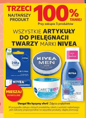 Artykuły do pielęgnacji twarzy marki Nivea promocja w Kaufland