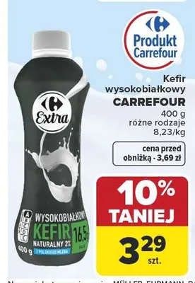 Kefir wysokobiałkowy promocja w Carrefour