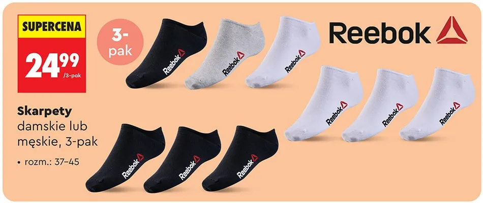 Skarpety damskie lub męskie 3-pak promocja w Biedronka