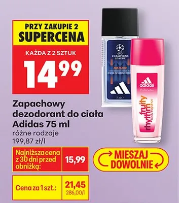 Zapachowy dezodorant do ciała różne rodzaje promocja w Biedronka