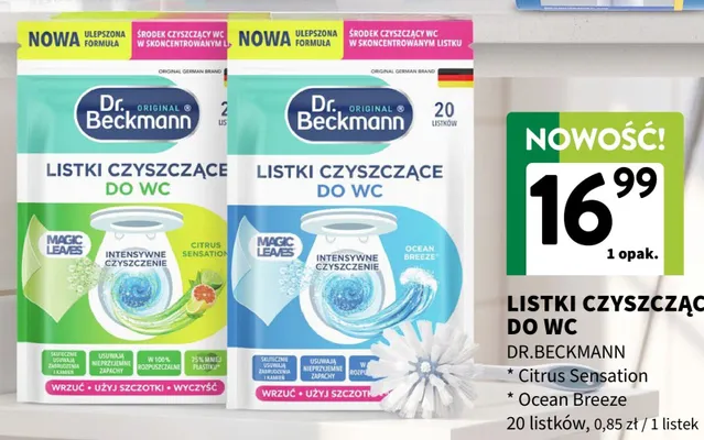 Listki czyszczące do WC Dr. Beckmann Ocean Breeze promocja w Intermarche