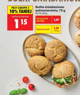 Bułka śniadaniowa pełnoziarnista promocja w Biedronka